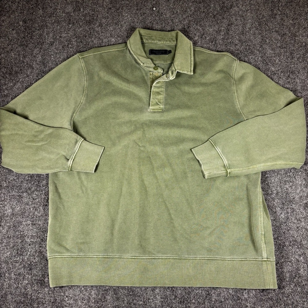Vineyard Vines Polo Sweatshirt Mens Large Green French Terry Pullover 1K004733